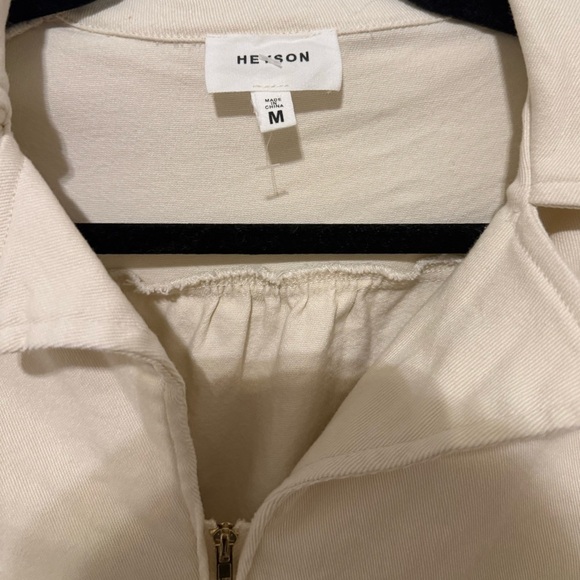 Heyson Cream Zip-Up Denim Romper - Picture 4 of 4